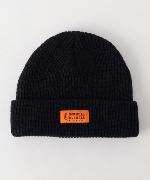 UNIVERSAL OVERALL（ユニバーサルオーバーオール）の「【別注】 ＜UNIVERSAL OVERALL（ユニバーサル オーバーオール）＞ KNIT CAP/ニットキャップ（ニットキャップ/ビーニー・メンズ・ホワイト/ブラック/グレー/オレンジ/ネイビー・FREE）」の4枚目の写真