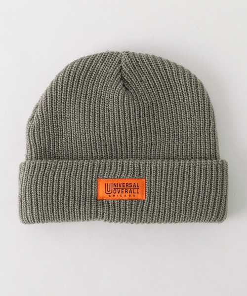 UNIVERSAL OVERALL（ユニバーサルオーバーオール）の「【別注】 ＜UNIVERSAL OVERALL（ユニバーサル オーバーオール）＞ KNIT CAP/ニットキャップ（ニットキャップ/ビーニー・メンズ・ホワイト/ブラック/グレー/オレンジ/ネイビー・FREE）」の3枚目の写真