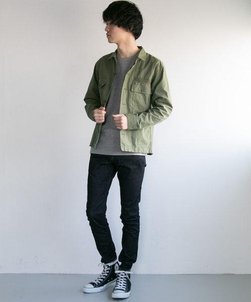 URBAN RESEARCH（アーバンリサーチ）の「Rip-StopWashMilitaryShirts（シャツ/ブラウス・メンズ・レッド系その他/ネイビー/カーキ・MEDIUM/LARGE）」の7枚目の写真