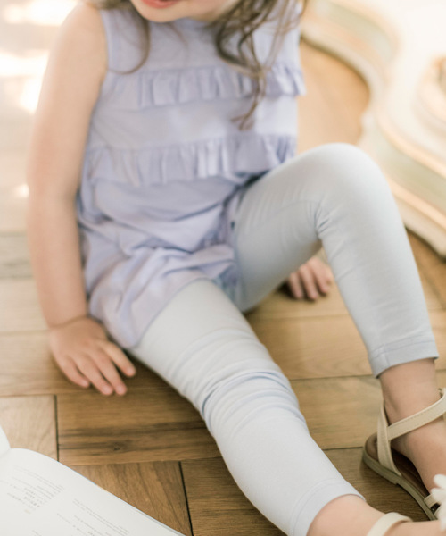 Catherine Cottage（キャサリンコテージ）の「ラメレギンス 10分丈（レギンス/スパッツ・キッズ・ピンク/ライラック/グレー/イエロー/ネイビー/ブラック・100/110/120/130/140/90）」の4枚目の写真