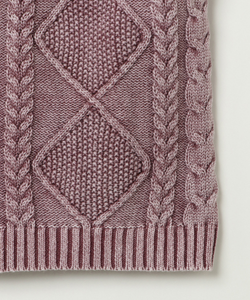 VENCEEXCHANGE（ヴァンスエクスチェンジ）の「ピグメント加工ニットキャミソール（キャミソール・レディース・オフホワイト/ブルー/パープル・MEDIUM）」の7枚目の写真