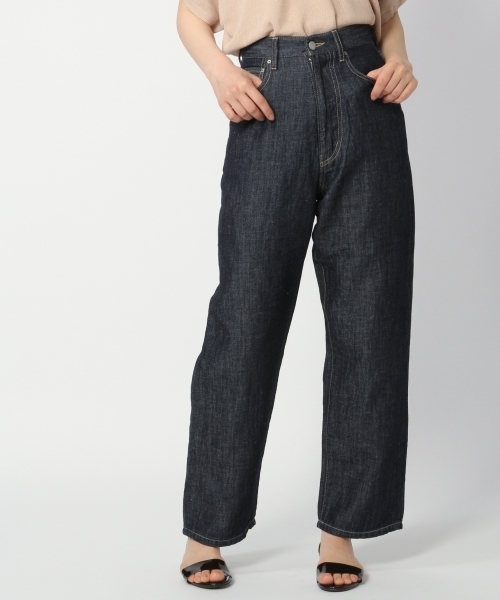 BLISS POINT(ブリスポイント)の「コットンリネンデニムワイドパンツ/789582(デニムパンツ・レディース・ライトブルー/ネイビー/ブルー・MEDIUM/LARGE/SMALL)」の2枚目の写真