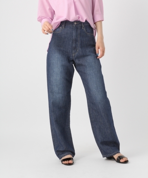 BLISS POINT(ブリスポイント)の「コットンリネンデニムワイドパンツ/789582(デニムパンツ・レディース・ライトブルー/ネイビー/ブルー・MEDIUM/LARGE/SMALL)」の3枚目の写真