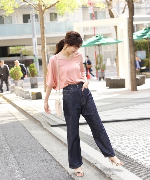 BLISS POINT(ブリスポイント)の「コットンリネンデニムワイドパンツ/789582(デニムパンツ・レディース・ライトブルー/ネイビー/ブルー・MEDIUM/LARGE/SMALL)」の10枚目の写真