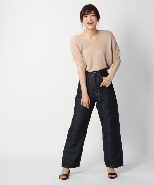 BLISS POINT(ブリスポイント)の「コットンリネンデニムワイドパンツ/789582(デニムパンツ・レディース・ライトブルー/ネイビー/ブルー・MEDIUM/LARGE/SMALL)」の11枚目の写真