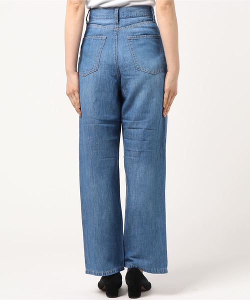 BLISS POINT(ブリスポイント)の「コットンリネンデニムワイドパンツ/789582(デニムパンツ・レディース・ライトブルー/ネイビー/ブルー・MEDIUM/LARGE/SMALL)」の5枚目の写真