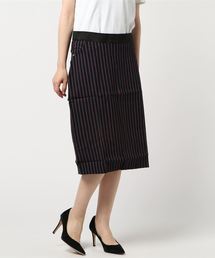 美ラインウエストゴム膝丈スカート