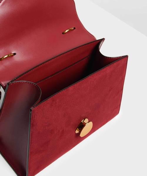 CHARLES & KEITH(チャールズ & キース)の「メタルディテールプッシュロックハンドバッグ / Metal Detail Push-Lock Handbag(ハンドバッグ・レディース・ブラック/マルーン/サックスブルー/スモークピンク・L)」の21枚目の写真