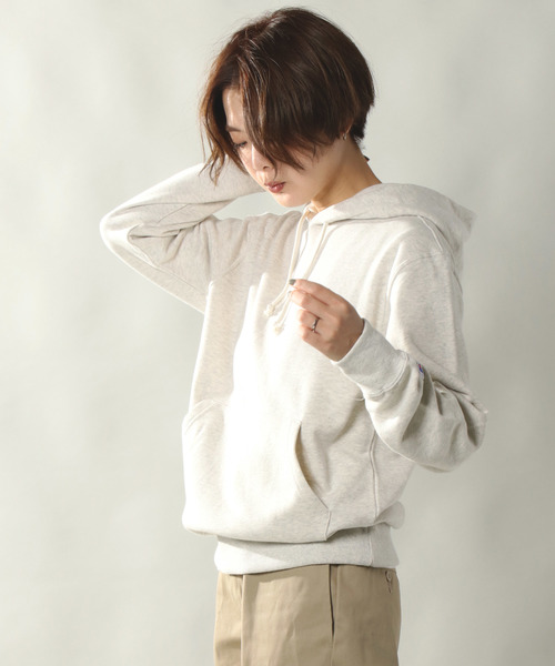 Champion（チャンピオン）の「【Champion】チャンピオン 無地スウェットパーカー（パーカー・レディース・ホワイト/ブラック/ベージュ/ネイビー/グレー・LL/S/M/L）」の5枚目の写真