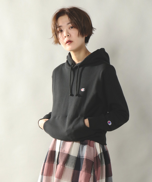 Champion（チャンピオン）の「【Champion】チャンピオン 無地スウェットパーカー（パーカー・レディース・ホワイト/ブラック/ベージュ/ネイビー/グレー・LL/S/M/L）」の3枚目の写真