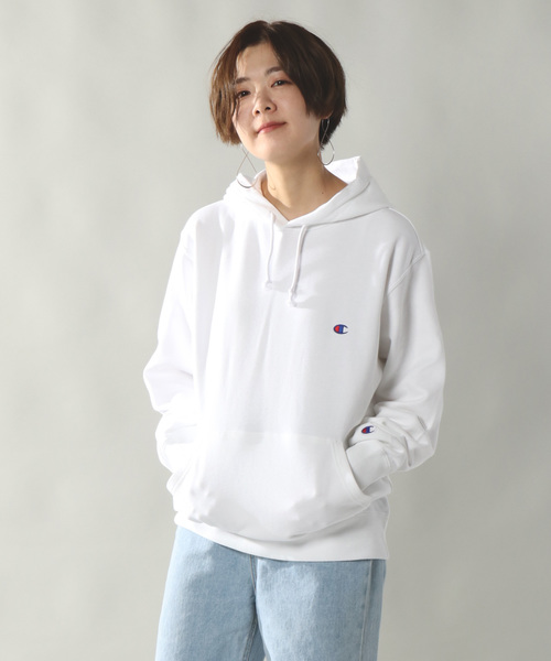 Champion（チャンピオン）の「【Champion】チャンピオン 無地スウェットパーカー（パーカー・レディース・ホワイト/ブラック/ベージュ/ネイビー/グレー・LL/S/M/L）」の21枚目の写真