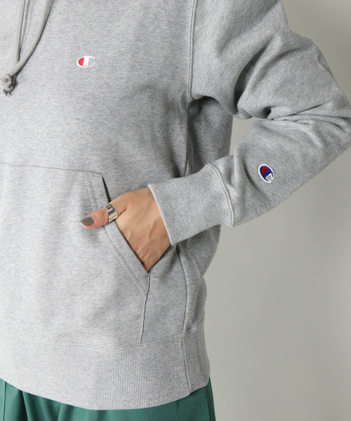 Champion（チャンピオン）の「【Champion】チャンピオン 無地スウェットパーカー（パーカー・レディース・ホワイト/ブラック/ベージュ/ネイビー/グレー・LL/S/M/L）」の12枚目の写真