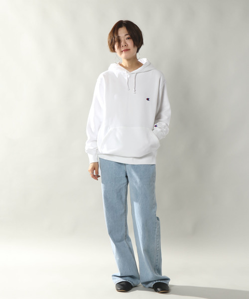 Champion（チャンピオン）の「【Champion】チャンピオン 無地スウェットパーカー（パーカー・レディース・ホワイト/ブラック/ベージュ/ネイビー/グレー・LL/S/M/L）」の19枚目の写真