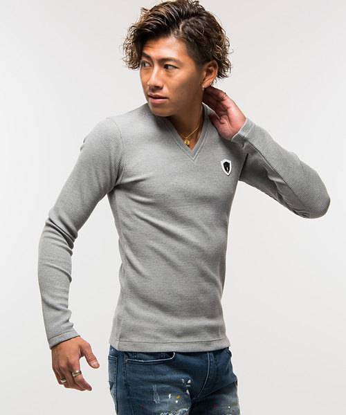 VIOLA rumore サーマルVネック長袖Tシャツ / A91126【*】 VIOLA rumore サーマルVネック長袖Tシャツ / A91126【*】