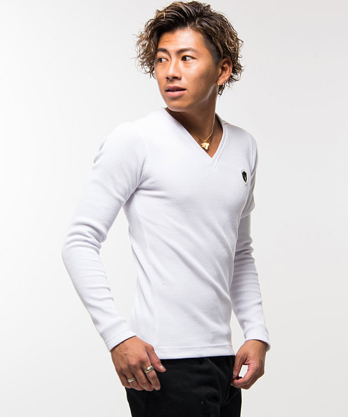 VIOLA rumore サーマルVネック長袖Tシャツ / A91126【*】 VIOLA rumore サーマルVネック長袖Tシャツ / A91126【*】