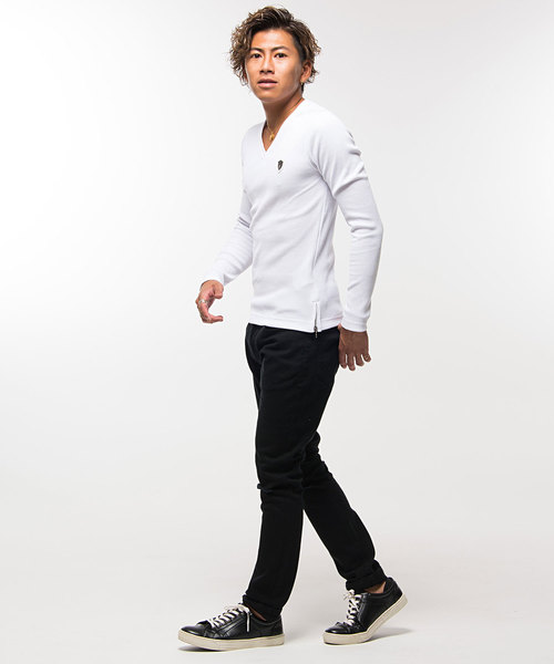 VIOLA rumore サーマルVネック長袖Tシャツ / A91126【*】 VIOLA rumore サーマルVネック長袖Tシャツ / A91126【*】