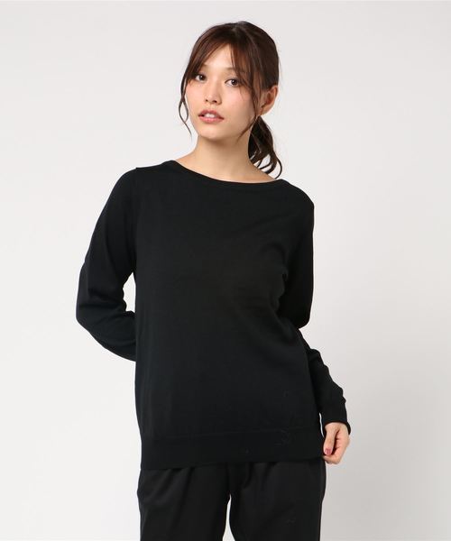 KOBE LETTUCE（コウベレタス）の「選べる2type[ボートネック/Vネック]シンプル長袖ニットトップス＊レディース/セーター/長袖[C3491]神戸レタス（ニット/セーター・レディース・ブラック/ベージュ/パープル/ネイビー/オフホワイト/ボルドー/ホワイト系その他/ブラック系その他/ベージュ系その他/ブルー系その他/パープル系その他/レッド系その他・FREE）」の21枚目の写真