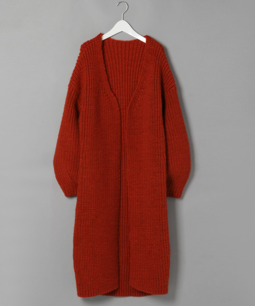 LOWRYS FARM(ローリーズファーム)の「カタアゼロングカーディガン 810404(カーディガン/ボレロ・レディース・グレー/レッド・FREE)」の1枚目の写真