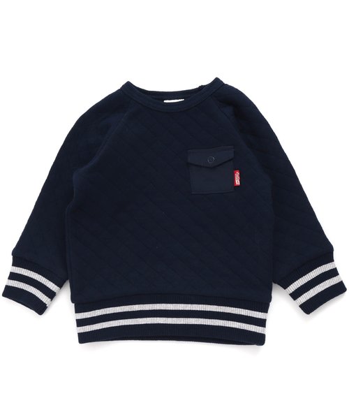 BREEZE（ブリーズ）の「キルティングトレーナー（スウェット・キッズ・ネイビー/グレー/マスタード/ワインレッド・90/100/110/120/80/130/140）」の2枚目の写真