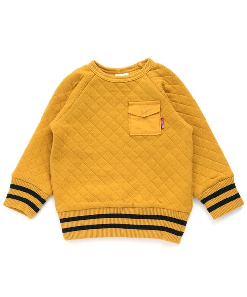 BREEZE（ブリーズ）の「キルティングトレーナー（スウェット・キッズ・ネイビー/グレー/マスタード/ワインレッド・90/100/110/120/80/130/140）」の3枚目の写真
