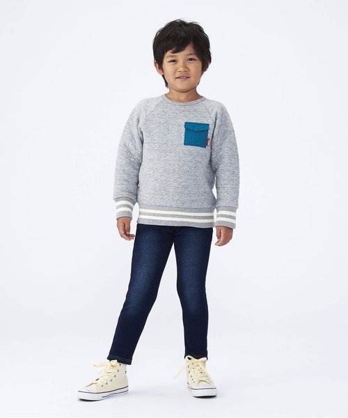 BREEZE（ブリーズ）の「キルティングトレーナー（スウェット・キッズ・ネイビー/グレー/マスタード/ワインレッド・90/100/110/120/80/130/140）」の16枚目の写真