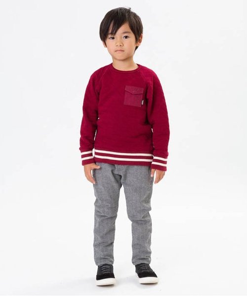 BREEZE（ブリーズ）の「キルティングトレーナー（スウェット・キッズ・ネイビー/グレー/マスタード/ワインレッド・90/100/110/120/80/130/140）」の8枚目の写真