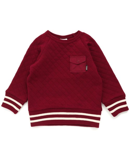 BREEZE（ブリーズ）の「キルティングトレーナー（スウェット・キッズ・ネイビー/グレー/マスタード/ワインレッド・90/100/110/120/80/130/140）」の7枚目の写真