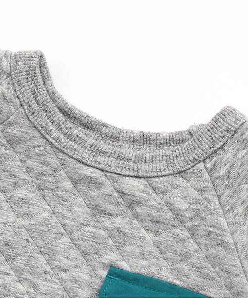 BREEZE（ブリーズ）の「キルティングトレーナー（スウェット・キッズ・ネイビー/グレー/マスタード/ワインレッド・90/100/110/120/80/130/140）」の19枚目の写真