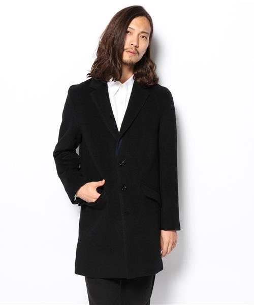 MIDWEST(ミッドウエスト)の「DISCOVERED 3BSチェスターコート(テーラードジャケット・メンズ・ブラック・1/2)」の1枚目の写真