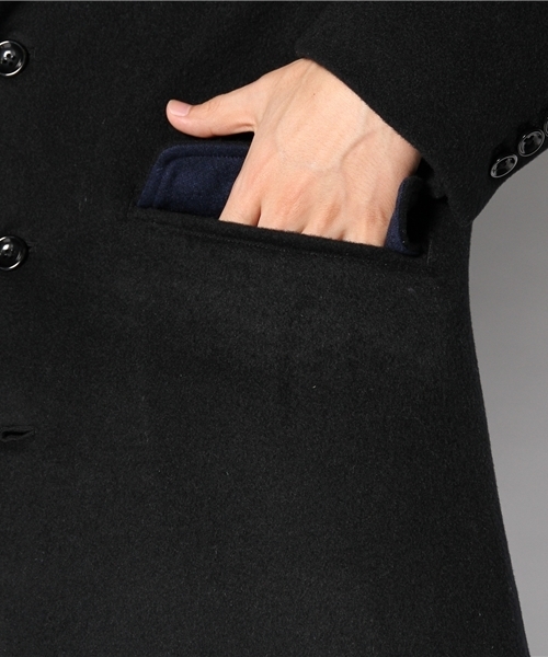 MIDWEST(ミッドウエスト)の「DISCOVERED 3BSチェスターコート(テーラードジャケット・メンズ・ブラック・1/2)」の4枚目の写真
