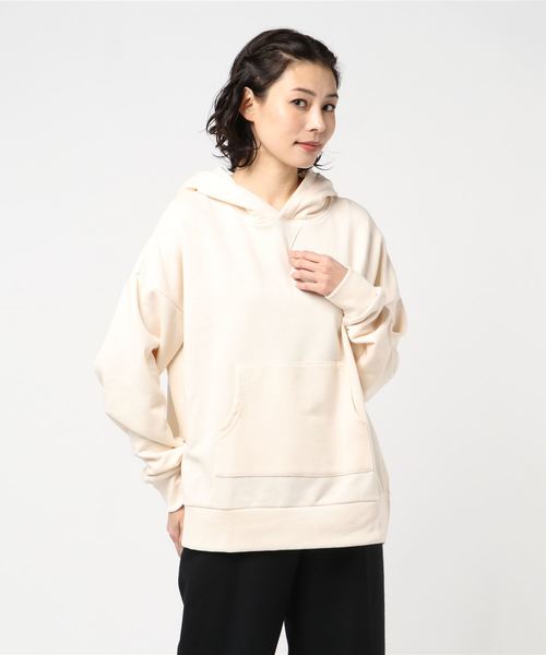 rps（アールピーエス）の「裏毛スリットワイドパーカー（パーカー・レディース・チャコールグレー/ピンク/アイボリー/杢グレー/グレイッシュベージュ・M）」の13枚目の写真