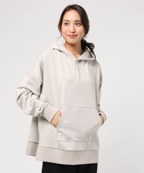 rps（アールピーエス）の「裏毛スリットワイドパーカー（パーカー・レディース・チャコールグレー/ピンク/アイボリー/杢グレー/グレイッシュベージュ・M）」の17枚目の写真