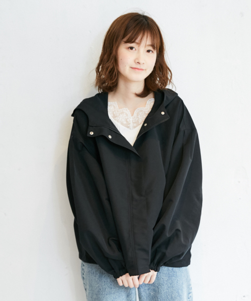 PairPair（ペアペア）の「袖ボリュームマウンテンパーカー（マウンテンパーカー・レディース・ベージュ/ライトベージュ/ブラック/ラベンダー・FREE）」の9枚目の写真