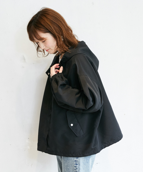 PairPair（ペアペア）の「袖ボリュームマウンテンパーカー（マウンテンパーカー・レディース・ベージュ/ライトベージュ/ブラック/ラベンダー・FREE）」の10枚目の写真