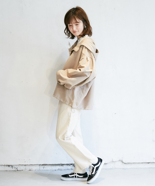 PairPair（ペアペア）の「袖ボリュームマウンテンパーカー（マウンテンパーカー・レディース・ベージュ/ライトベージュ/ブラック/ラベンダー・FREE）」の14枚目の写真