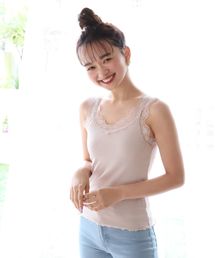 one after another NICE CLAUP | テレコレースインナータンクトップ(タンクトップ)