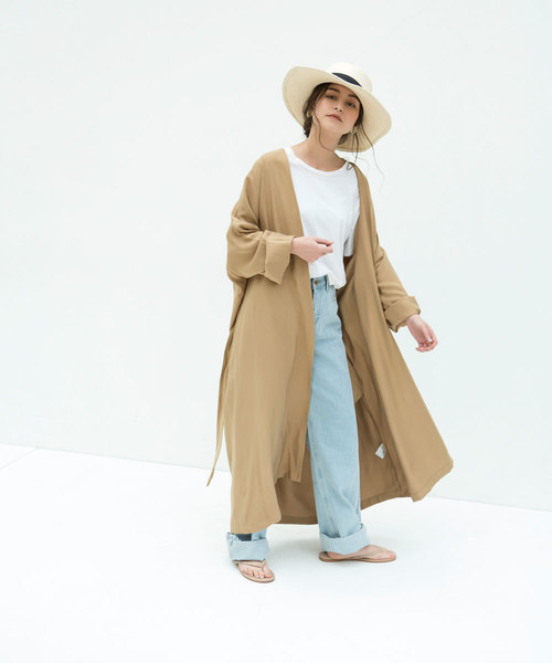 marjour（マージュール）の「SPRING LONG COAT（トレンチコート・レディース・ベージュ/ミント・FREE）」の18枚目の写真