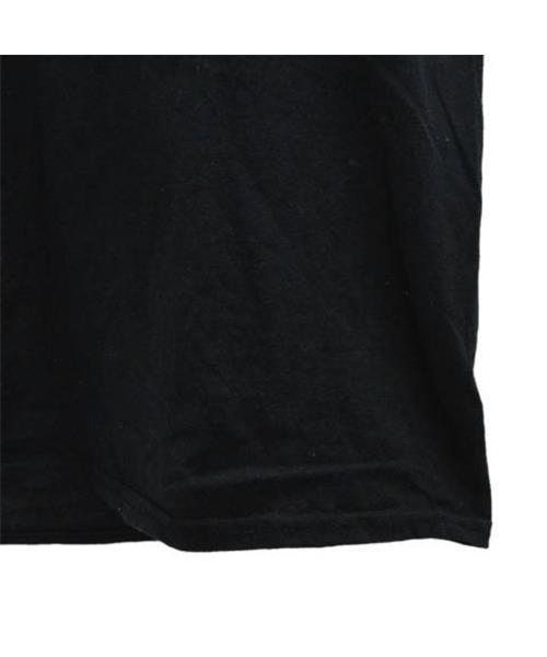 Tシャツ カットソー 黒 プリント タイフロント ブランド古着】フロント数字プリントコットン半袖Tシャツ（T