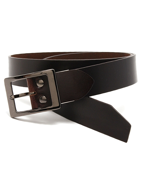 ikka（イッカ）の「35mmブラックギャリソンベルト（ベルト・メンズ・ブラウン/ダークブラウン/ブラック・FREE）」の2枚目の写真