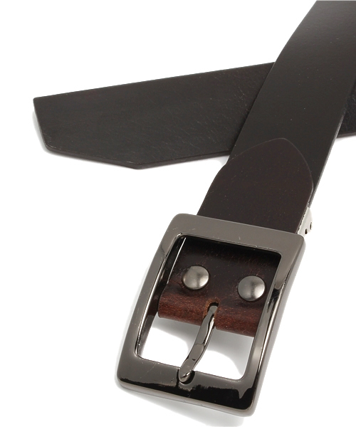 ikka（イッカ）の「35mmブラックギャリソンベルト（ベルト・メンズ・ブラウン/ダークブラウン/ブラック・FREE）」の5枚目の写真