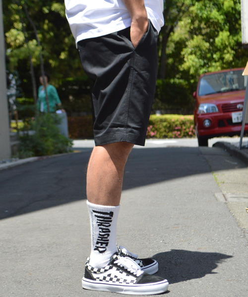 Dickies（ディッキーズ）の「Dickies/ ディッキーズ TCツイルレタードロゴリブイージーショートパンツ（その他パンツ・メンズ・ブラック/カーキ・S/M/L/XL）」の9枚目の写真