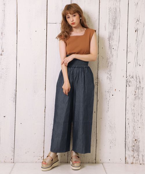 one after another NICE CLAUP（ワンアフターアナザーナイスクラップ）の「ライン入り厚底ヒールサンダル（サンダル・レディース・ブラック/モカ/ゴールド・SMALL/MEDIUM/LARGE）」の6枚目の写真