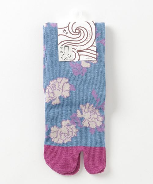 カヤ（カヤ）の「【カヤ】足袋型くつ下23～25cm 白牡丹（ソックス/靴下・レディース・ブルー/レッド/マスタード・FREE）」の5枚目の写真