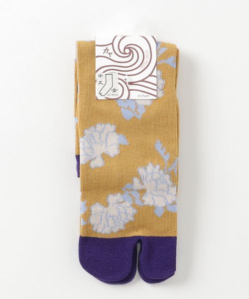 カヤ（カヤ）の「【カヤ】足袋型くつ下23～25cm 白牡丹（ソックス/靴下・レディース・ブルー/レッド/マスタード・FREE）」の9枚目の写真