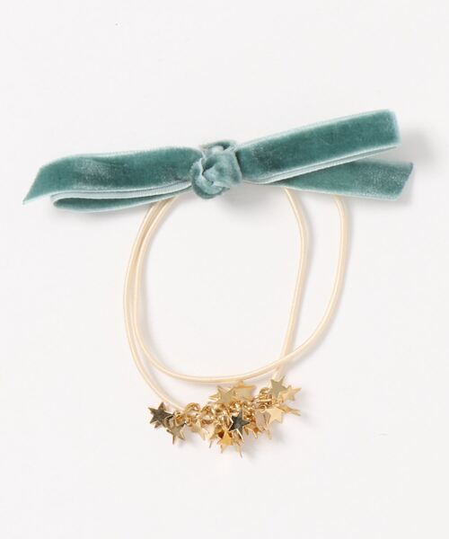 flower(フラワー)の「メテオリボンヘアゴム(ヘアゴム・レディース・カーキ/アイボリー/グレー/ブルー/ブラック/ピンク/ベージュ/パープル/グリーン・FREE)」の7枚目の写真