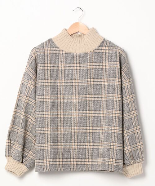 tiptop(ティップトップ)の「ニットリブ使いハイネックプルオーバー(スウェット・レディース・アイボリー/ブラック/ダークグレー/グレイッシュベージュ/ブルー/パープル/スモークピンク/B/A/D/E/C/F・FREE)」の15枚目の写真