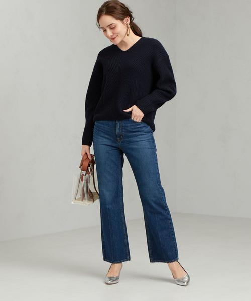 green label relaxing（グリーンレーベルリラクシング）の「[ ハミルトン ] HAMILTON SC カタアゼ Vネック ニット（ニット/セーター・レディース・ブラック/レッド/ナチュラル/モカ/ライトグレー/ターコイズブルー/ネイビー・FREE）」の16枚目の写真