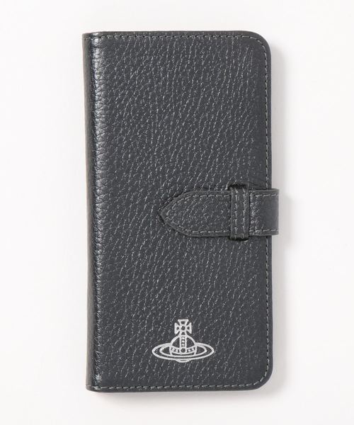 Vivienne Westwood ブラック手帳型スマホケース Vivienne Westwood スマホケース iPhone7 iPhone8 手帳型 メンズ