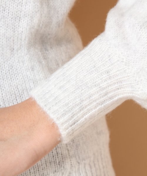 Heather（ヘザー）の「アクリルナイロンオフショルニット　547492（ニット/セーター・レディース・ブラック/ブルー/レッド/グレー系その他/グリーン・FREE）」の10枚目の写真