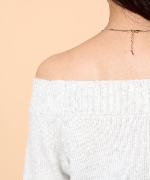 Heather（ヘザー）の「アクリルナイロンオフショルニット　547492（ニット/セーター・レディース・ブラック/ブルー/レッド/グレー系その他/グリーン・FREE）」の12枚目の写真